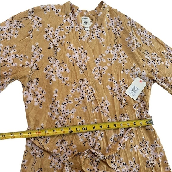 Billabong Ocean Sky Floral Belted Wrap Around Dress Size M/L - Picture 12 of 17